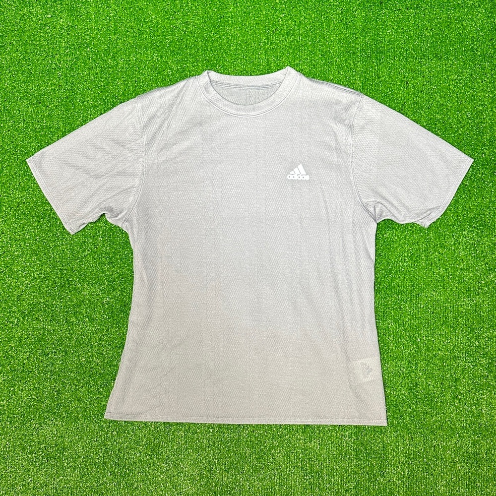 Vintage Adidas Shirt Mens Large Gray Short Sleeve Crew Neck Mesh Basketball 90s